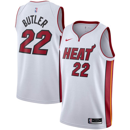 Youth Miami Heat #22 Jimmy Butler Nike White Swingman Player Association Edition Jersey