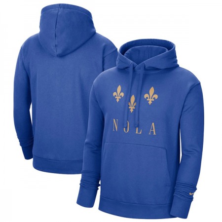 baca906e5eb025b168bfc7478fca24c3.jpeg Men's New Orleans Pelicans 2021 Blue City Edition Essential Logo Fleece Pullover Hoodie