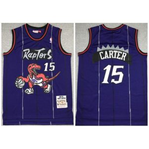 Men's Toronto Raptors #15 Vince Carter Purple Throwback Stitched Jersey CXY2