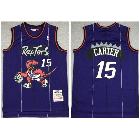 Men's Toronto Raptors #15 Vince Carter Purple Throwback Stitched Jersey JHRY