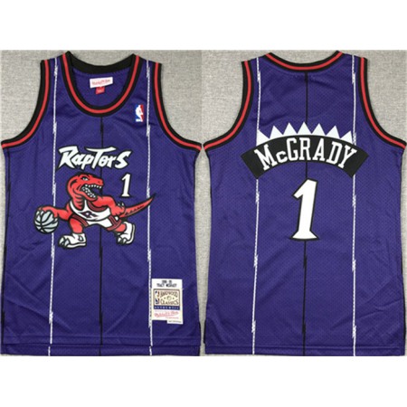Youth Toronto Raptors #1 Tracy Mcgrady Purple Stitched Basketball Jersey Z25S