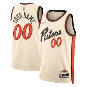 Youth Detroit Pistons White 2024/25 Swingman City Edition Custom Jersey