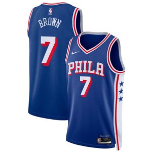 Youth Philadelphia 76ers #7 Jaylen Brown Royal 2026 Icon Edition Jersey
