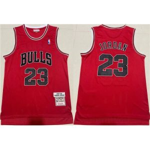 Men's Chicago Bulls #23 Michael Jordan Red 1997-98 Throwback Stitched Jersey OGHA