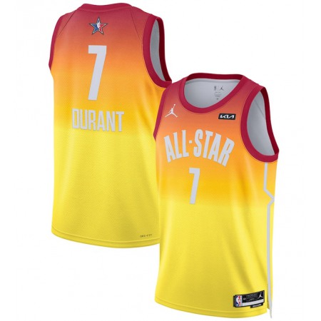 Men's 2023 All-Star #7 Kevin Durant Orange Game Swingman Stitched Basketball Jersey T69J