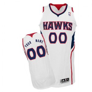 Men's Atlanta Hawks White Authentic Custom Jersey