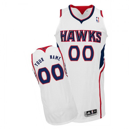 Men's Atlanta Hawks White Authentic Custom Jersey