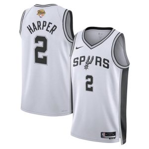 Youth San Antonio Spurs #2 Dylan Harper Nike White 2026 NBA Finals Swingman Association Edition Jersey