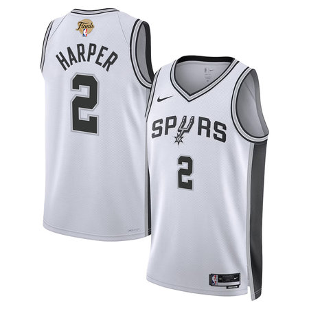Men's San Antonio Spurs #2 Dylan Harper Nike White 2026 NBA Finals Swingman Association Edition Jersey