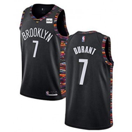 Men's Brooklyn Nets #7 Kevin Durant Black Stitched NBA Jersey EOYX