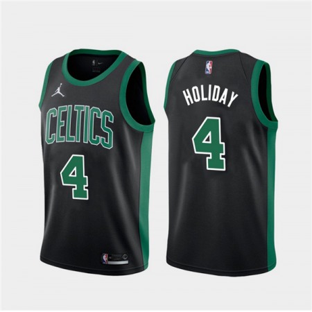 Men's Boston Celtics #4 Jrue Holiday Black 2023 Statement Edition Stitched Basketball Jersey 2TED