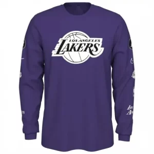 Men's Los Angeles Lakers Purple 2022/23 City Edition Essential Expressive Long Sleeve T-Shirt T88X