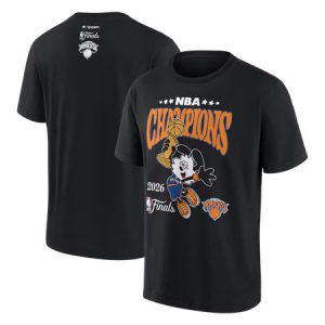 c4a1600b4718cd9a8efb871da00a4d30.jpeg Men's New York Knicks Black Verdy x 2026 NBA Championship Collaboration T-Shirt