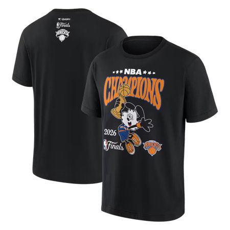 c4a1600b4718cd9a8efb871da00a4d30.jpeg Men's New York Knicks Black Verdy x 2026 NBA Championship Collaboration T-Shirt