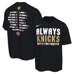 Men's New York Knicks Nike Black 2026 NBA Finals Champions Roster Club T-Shirt