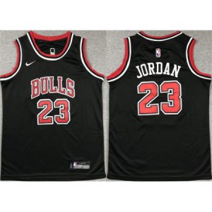 Youth Chicago Bulls #23 Michael Jordan Black Stitched Basketball Jersey HO2Q