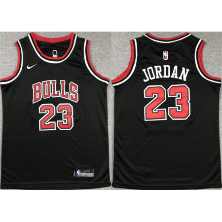 Youth Chicago Bulls #23 Michael Jordan Black Stitched Basketball Jersey HO2Q