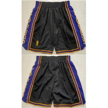 Men's Los Angeles Lakers Black Shorts (Run Small) Q2HU