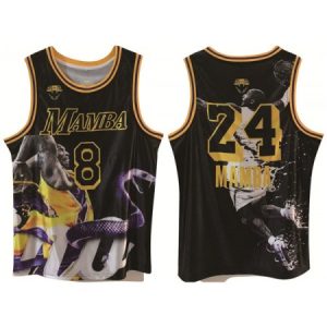 c77b51b7b25d8439b7586370f2218d20.jpeg Men's Los Angeles Lakers Front #8 Back #24 Kobe Bryant Black Print Basketball Jersey 1A7Y