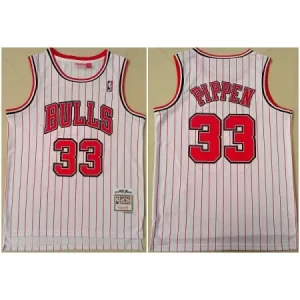 Men's Chicago Bulls #33 Scottie Pippen White Throwback Stitched Jersey 7IQW