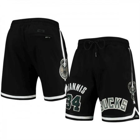 c7dffbf38a9fbaf09e3c7057d1013b46.jpeg Men's Milwaukee Bucks #34 Giannis Antetokounmpo Black Shorts