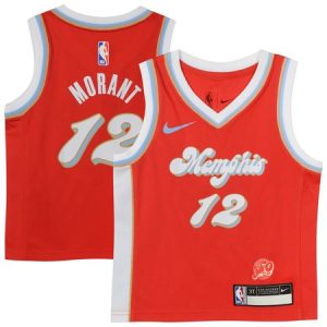 Toddler Memphis Grizzlies #12 Ja Morant Red 2024/25 Swingman City Edition Player Jersey