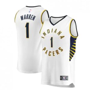 Men's Indiana Pacers #1 T.J. Warren White Stitched Jersey PYS5