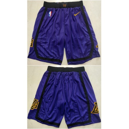 Men's Los Angeles Lakers Purple Shorts (Run Small) KY1M