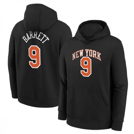 c9708a051f3d9e0b78ea353d71ea7419.jpeg Men's New York Knicks #9 RJ Barrett Black Pullover Hoodie