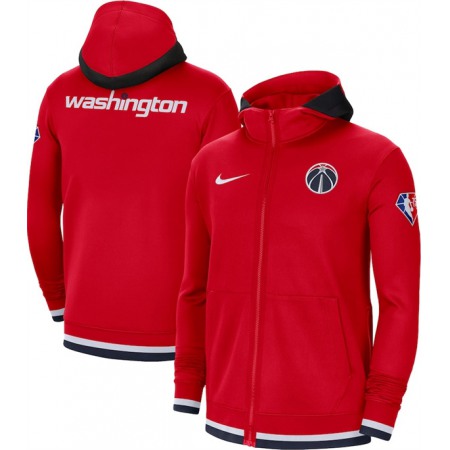 ca33992ba54895b77b6a62d0a46f626e.jpeg Men's Washington Wizards Red 75th Anniversary Performance Showtime Full-Zip Hoodie Jacket