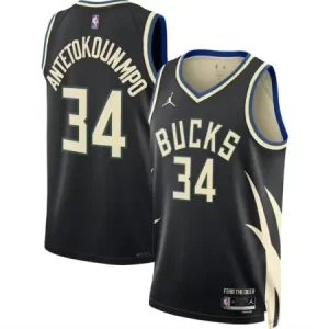 Youth Milwaukee Bucks #34 Giannis Antetokounmpo Black Stitched Basketball Jersey UCEL