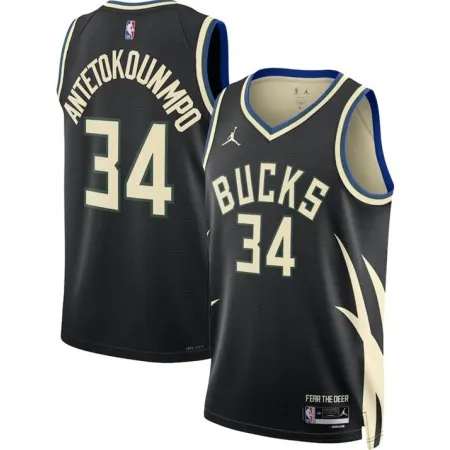 Youth Milwaukee Bucks #34 Giannis Antetokounmpo Black Stitched Basketball Jersey UCEL