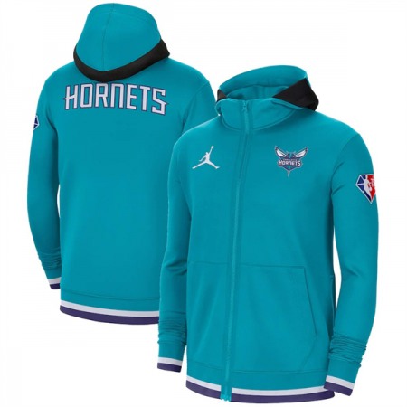 cb9e8f83d70f28336c2ce1b045b6681c.jpeg Men's Charlotte Hornets Aqua 75th Anniversary Performance Showtime Full-Zip Hoodie Jacket