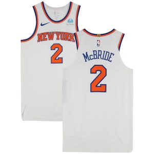 Men's New York Knicks #2 Miles McBride White Stitched Basketball Jersey