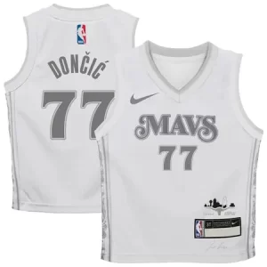 Toddler Dallas Mavericks #77 Luka Doncic White 2024/25 Swingman City Edition Player Jersey