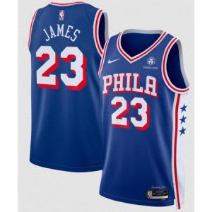 Youth Philadelphia 76ers #23 LeBron James Royal 2026 Icon Edition With Patch Jersey