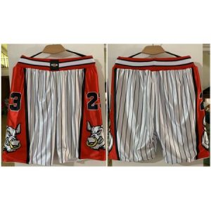 Men's Chicago Bulls White/Red Shorts (Run Small) JJUN