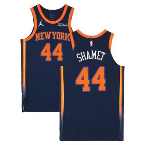 Men's New York Knicks #44 Landry Shamet Navy Stitched Basketball Jersey