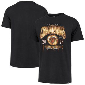 Men's New York Knicks Black 2026 NBA Finals Champions Franklin T-Shirt