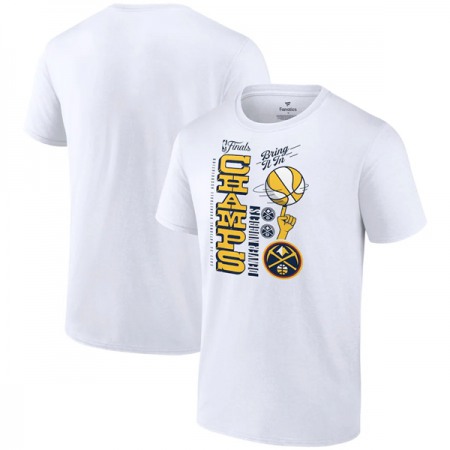Men's Denver Nuggets White 2023 Finals Champions T-Shirt TE5L