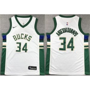 Youth Milwaukee Bucks #34 Giannis Antetokounmpo White Stitched Basketball Jersey E37Q
