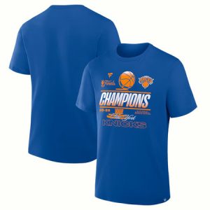 d62ecf0a0abde7fae079914b719ae56f.jpeg Men's New York Knicks Blue 2026 NBA Finals Champions Trophy T-Shirt