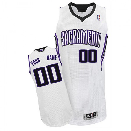 Men's Sacramento Kings White Authentic Custom Jersey