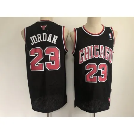 Men's Chicago Bulls #23 Michael Jordan Black Stitched Jersey RGOP