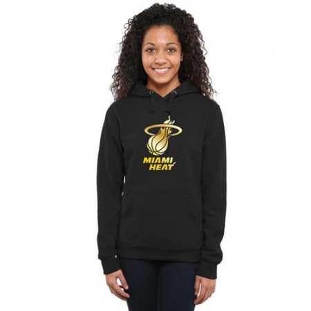 dba5587202b91429e487f5e515834187.jpeg Women's Miami Heat Gold Collection Pullover Hoodie Black