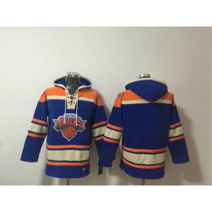 de1b87c5f06f6660688a13115ac750f5.jpeg Men's New York Knicks Blue Lace-Up Pullover Hoodie