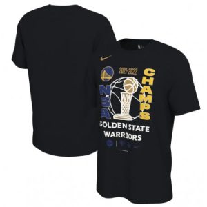 Men's Golden State Warriors 2021-2022 Black NBA Finals Champions Locker Room T-Shirt 07ON
