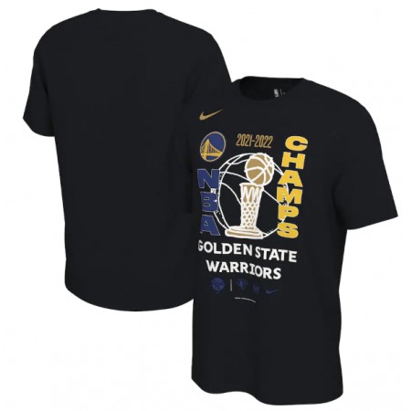 Men's Golden State Warriors 2021-2022 Black NBA Finals Champions Locker Room T-Shirt 3Y9E