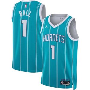 Youth Charlotte Hornets #1 LaMelo Ball Teal Swingman Icon Edition Jersey IO9U