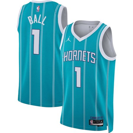 Youth Charlotte Hornets #1 LaMelo Ball Teal Swingman Icon Edition Jersey IO9U